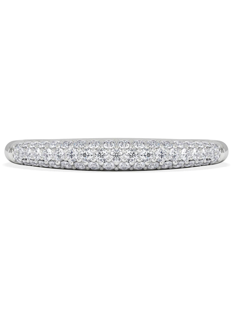 The Diamond Store lab diamond micro pave half eternity ring, UK version
