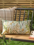 Voyage Moss Lydiard reversible outdoor cushion 30x50, imported from the UK