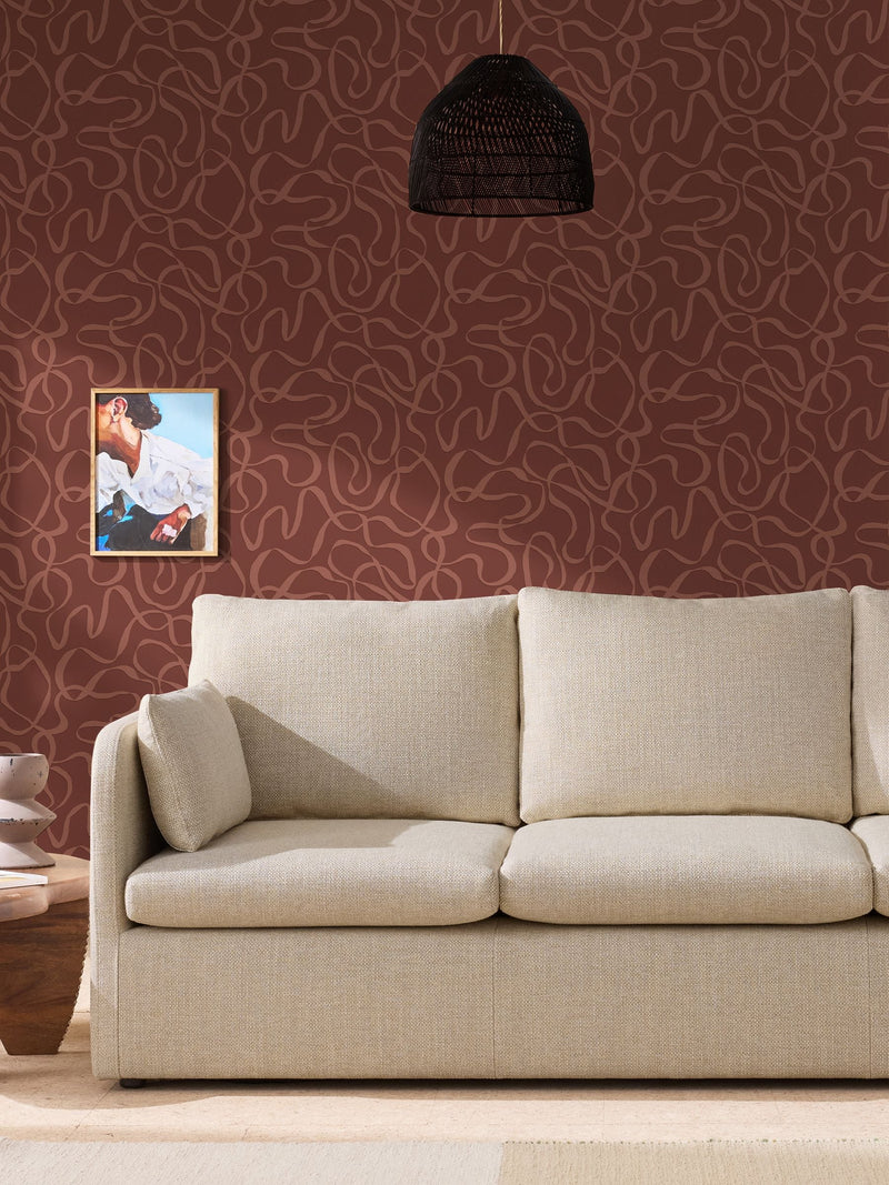 MADE.COM Purple Varri wallpaper 10m roll, imported from the UK