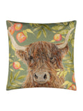 Evans Lichfield Highland cow outdoor cushion 43x43cm (British brand)
