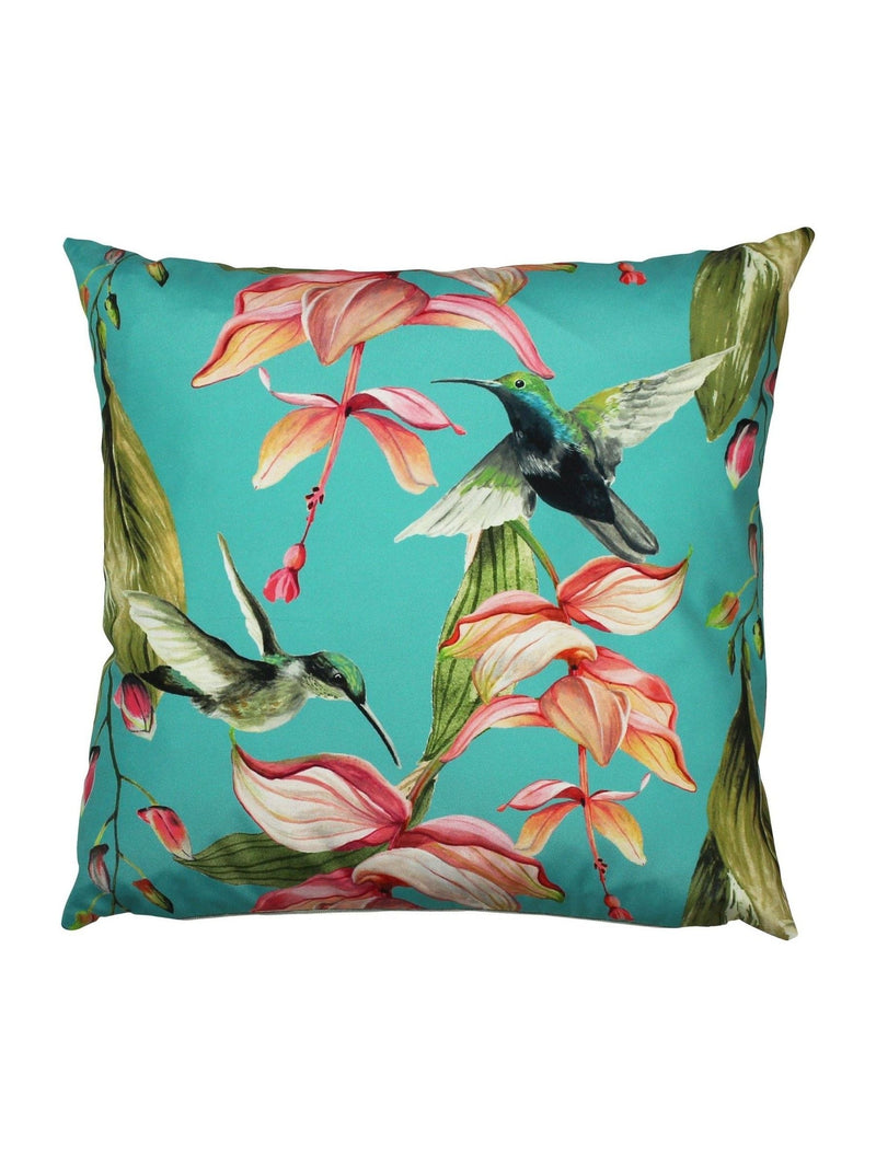 Evans Lichfield Blue Hummingbird outdoor cushion 43x43cm, UK version