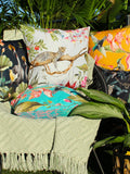 Evans Lichfield Blue Hummingbird outdoor cushion 43x43cm, UK version