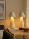 Searchlight cream mushroom rechargeable table lamp 2 pack - British product
