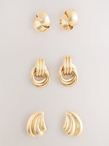 Next Gold Tone Knot Stud Earrings 3 Pack- Buy online at McGrocer