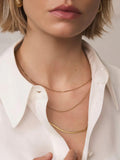 Mint Velvet gold tone triple layered necklace, UK version