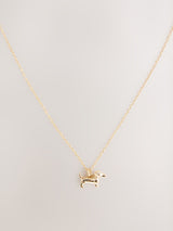 Next Gold Tone Sausage Dog Pendant Necklace- Buy online at McGrocer
