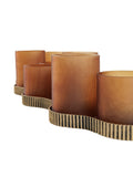 Libra Interiors Belvedere aged gold 9 light candle holder - British product