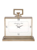 Libra Interiors mantel clock brass Latham large, imported from the UK