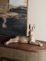 Next Libra Interiors Brown Hurrell Rustic Lying Hare Ornament- Buy online at McGrocer