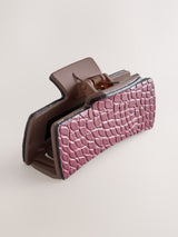 Next Burgundy Red Croc Effect PU Claw Hair Clip- Buy online at McGrocer