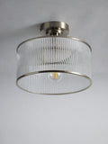 The Set ribbed glass flush lights 2 pack, imported from the UK
