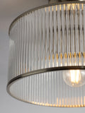 The Set ribbed glass flush lights 2 pack, imported from the UK