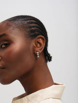 Next Inicio Sterling Silver Plated Celestial Star Hoop Earrings- Buy online at McGrocer