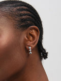 Inicio sterling silver celestial star hoop earrings - British product