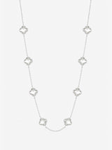 Next Inicio White Crystal Clover Necklace - Gift Pouch- Buy online at McGrocer