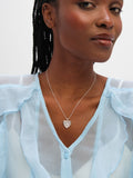 Inicio sterling silver mother of pearl heart pendant (British brand)