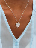 Inicio sterling silver mother of pearl heart pendant (British brand)