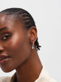 Inicio turquoise peardrop charm hoop earrings 25mm - British product