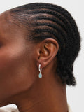 Inicio turquoise peardrop charm hoop earrings 25mm - British product