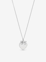 Next Inicio Sterling Silver Plated Butterfly Charm Personalised Heart Pendant- Buy online at McGrocer