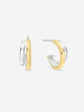 Inicio two tone double row hoop earrings 15.5mm, UK version