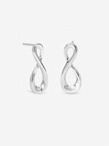Next Inicio Sterling Silver Plated Infinity Stud Earrings- Buy online at McGrocer