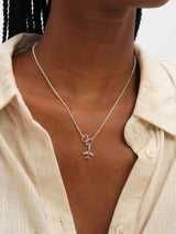 Next Inicio Sterling Silver Plated Interlink Heart Plane Necklace- Buy online at McGrocer
