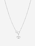 Inicio sterling silver heart plane necklace - imported from the UK