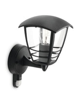 Next Philips Black LED Creek Outdoor Wall Lantern with PIR- Buy online at McGrocer