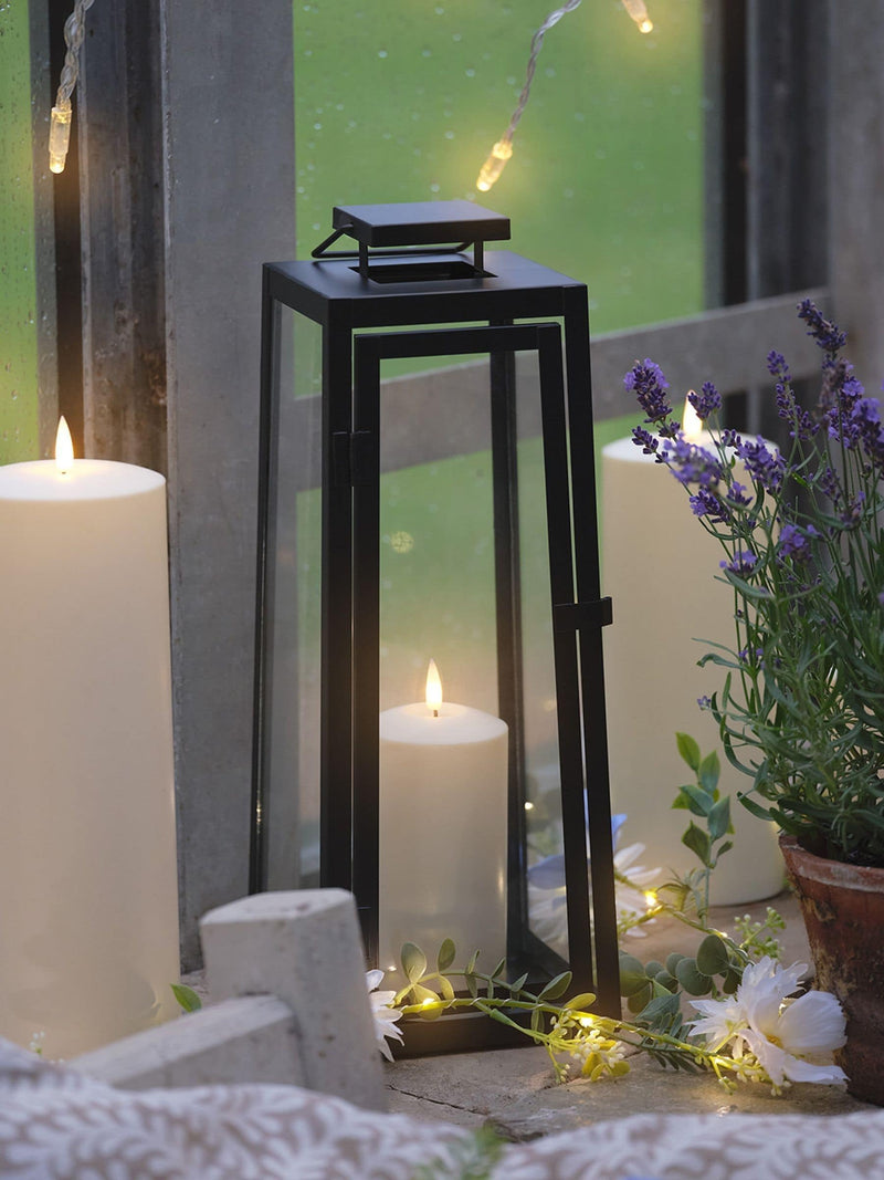 Lights4fun Porto Lantern Duo with TruGlow candles (British brand)