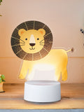 Lights4fun children's night light with lion and zebra shapes (British brand)