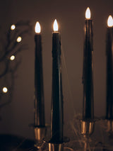 Next Lights4fun TruGlow Black Dripping Wax LED Taper Candles Set of 4 24cm- Buy online at McGrocer