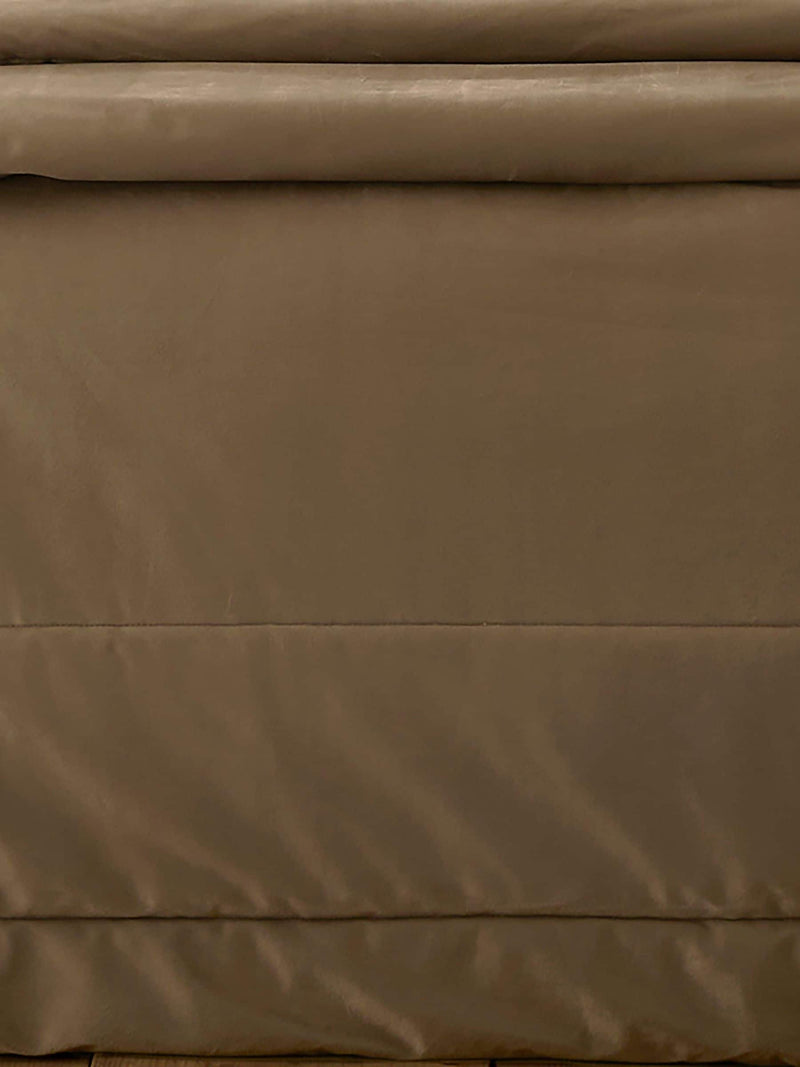 Appletree taupe velvet bedspread 235cm - British product