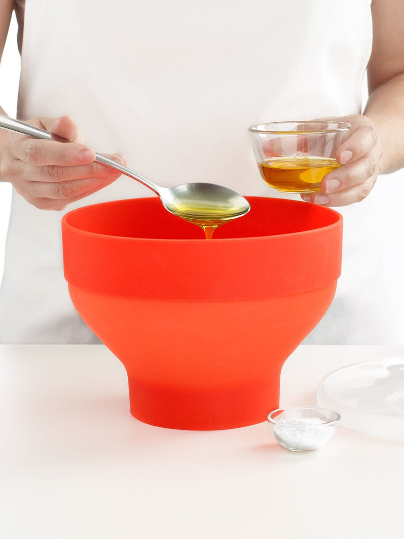 Lekue red silicone popcorn maker - British product