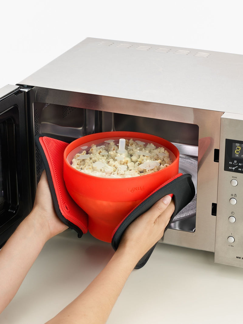 Lekue red silicone popcorn maker - British product