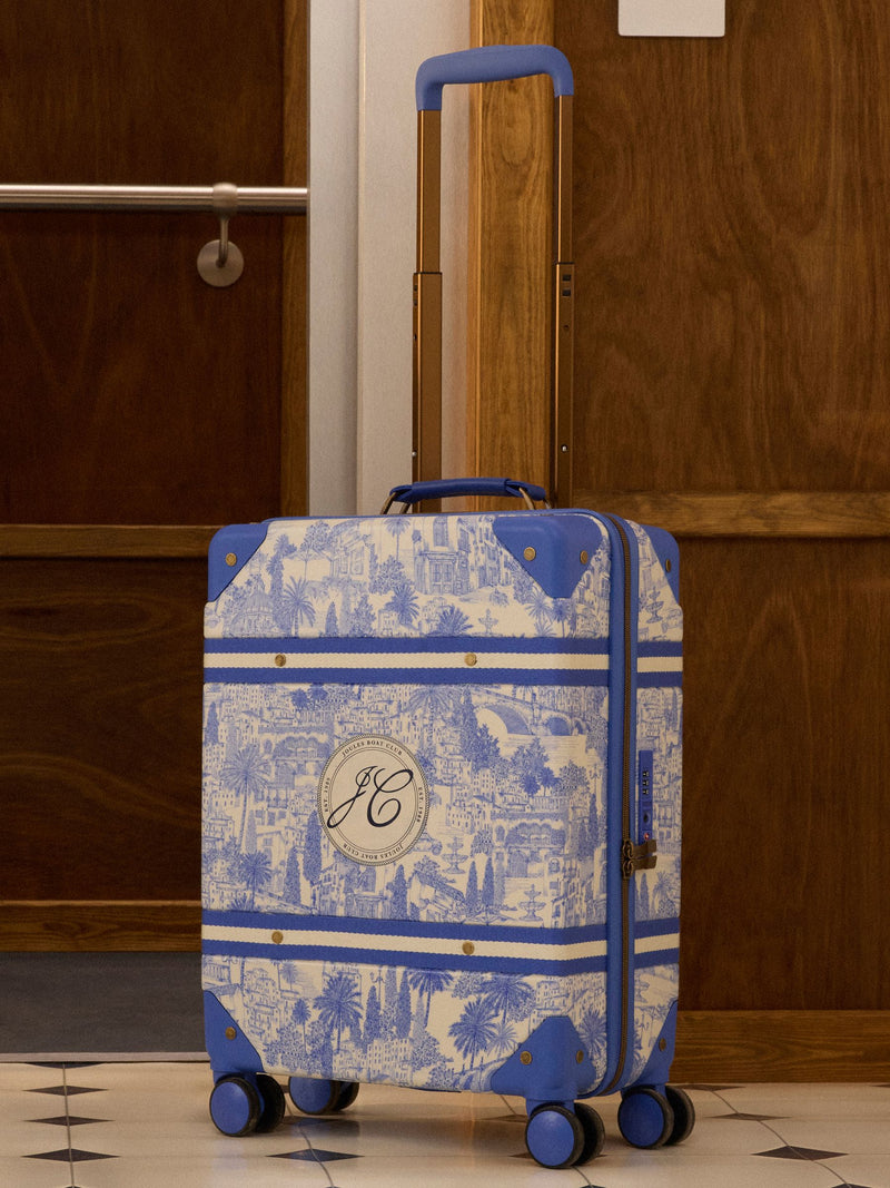 Joules blue toile de jouy cabin case hard shell - British product