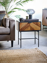 Next Julian Bowen Black and Natural Alvin Lamp Table- Buy online at McGrocer