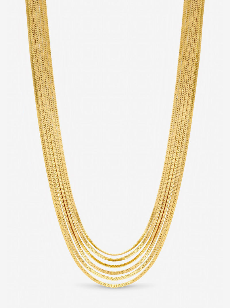 Inicio gold tone multi layered necklace (British brand)