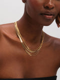 Inicio gold tone multi layered necklace (British brand)