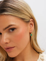 Next Inicio Gold Tone Malachite Flower Earrings 10mm x 20mm- Buy online at McGrocer