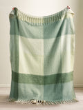 Catherine Lansfield green check throw 130x170cm, imported from the UK