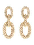 Karen Millen gold tone woven link drop earrings (British brand)