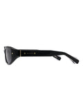 AllSaints LOLA black acetate sunglasses with dark grey lenses (British brand)