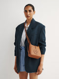 Tory Burch Toffee Miller Swing crossbody bag, pebbled leather, imported from the UK