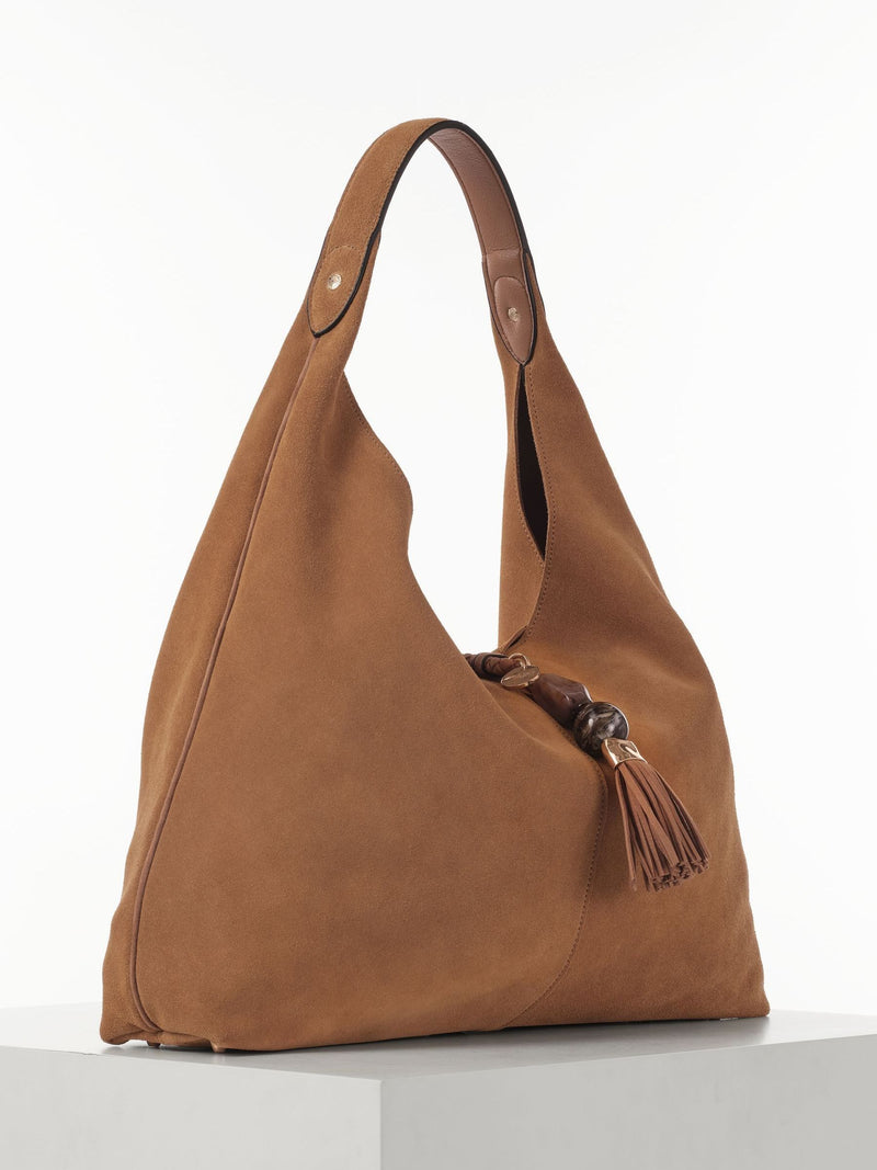Luella Grey Pandora suede hobo bag, UK version