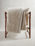 US Polo Assn Silver Birch fur-style throw 130x170cm (British brand)