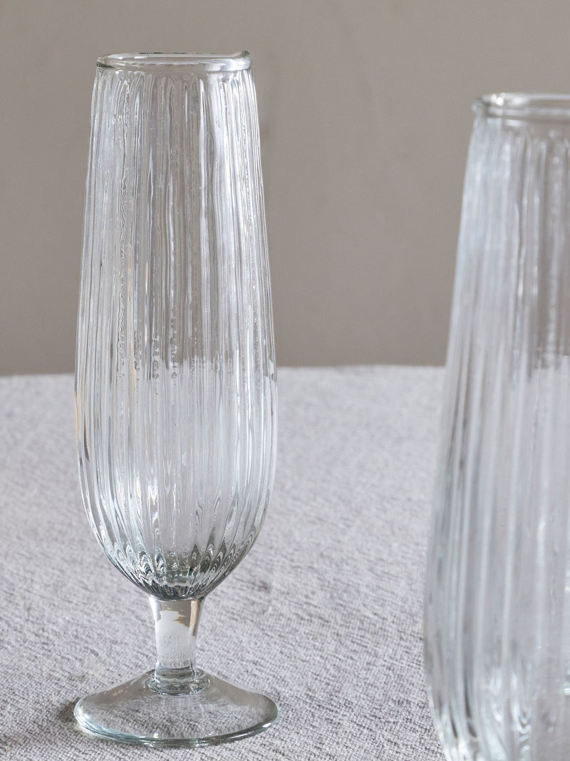 Nkuku clear Otuba champagne flutes set of 4, imported from the UK