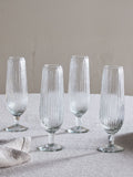 Nkuku clear Otuba champagne flutes set of 4, imported from the UK