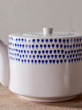 Nkuku Cream Indigo Drop 4 person teapot - British product