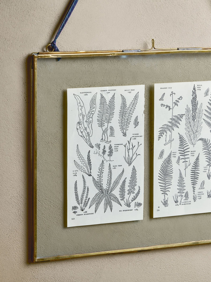 Nkuku antique brass Kiko landscape photo frame 29x36cm, imported from the UK